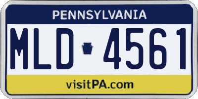PA license plate MLD4561