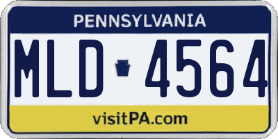 PA license plate MLD4564