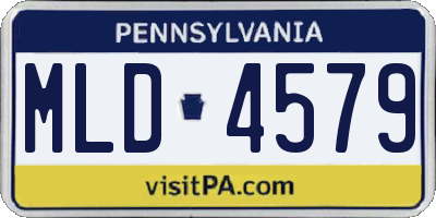 PA license plate MLD4579