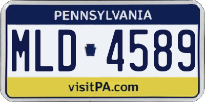 PA license plate MLD4589
