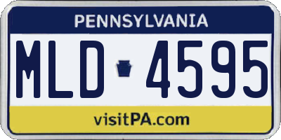 PA license plate MLD4595