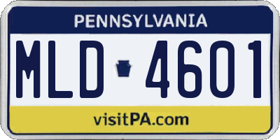 PA license plate MLD4601
