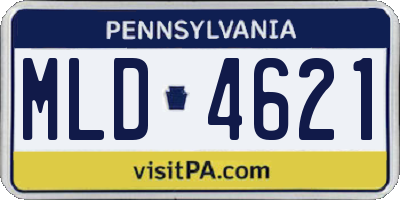 PA license plate MLD4621