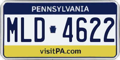 PA license plate MLD4622