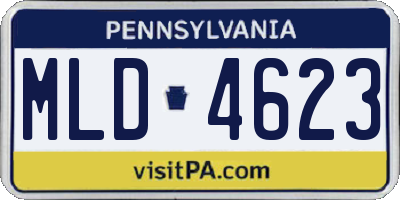 PA license plate MLD4623