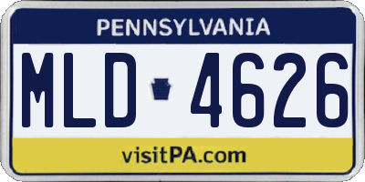 PA license plate MLD4626