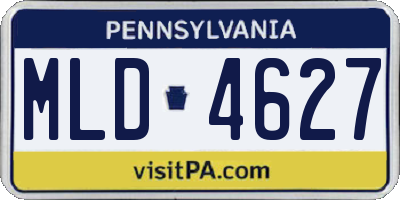PA license plate MLD4627