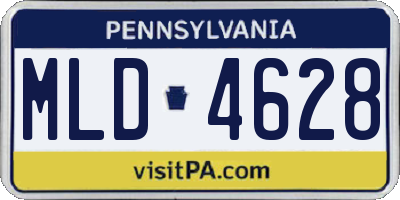 PA license plate MLD4628