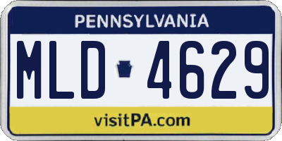 PA license plate MLD4629