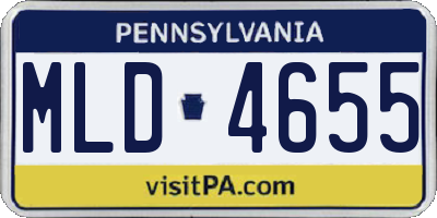PA license plate MLD4655