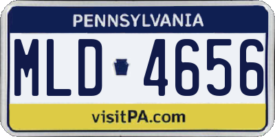 PA license plate MLD4656