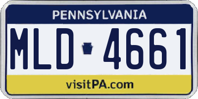 PA license plate MLD4661