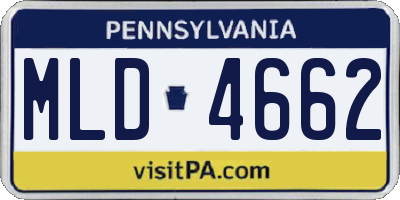 PA license plate MLD4662