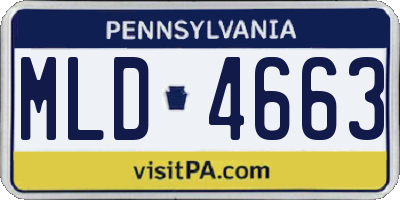 PA license plate MLD4663