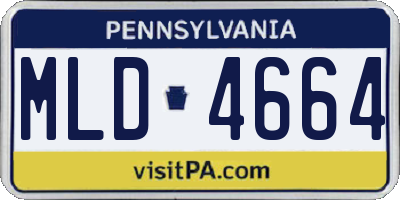 PA license plate MLD4664