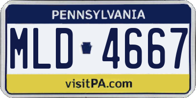 PA license plate MLD4667