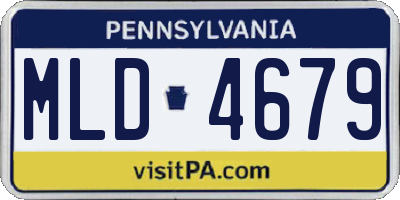 PA license plate MLD4679