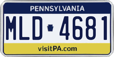 PA license plate MLD4681
