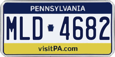 PA license plate MLD4682