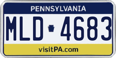 PA license plate MLD4683