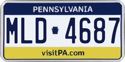 PA license plate MLD4687