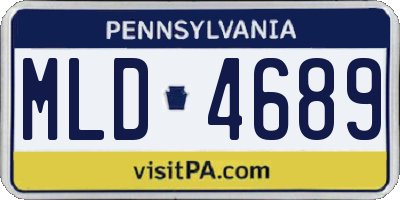 PA license plate MLD4689