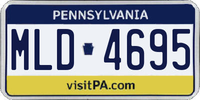 PA license plate MLD4695