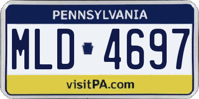 PA license plate MLD4697
