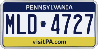 PA license plate MLD4727