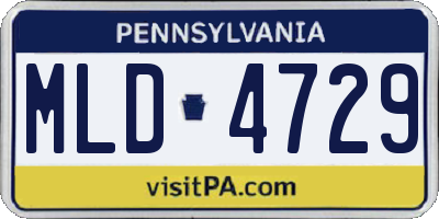 PA license plate MLD4729