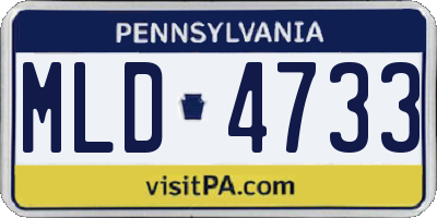 PA license plate MLD4733