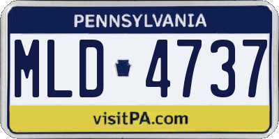 PA license plate MLD4737