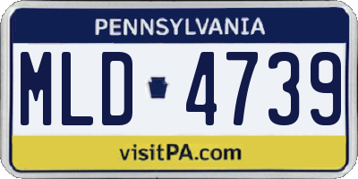 PA license plate MLD4739