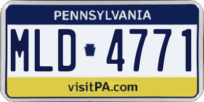 PA license plate MLD4771