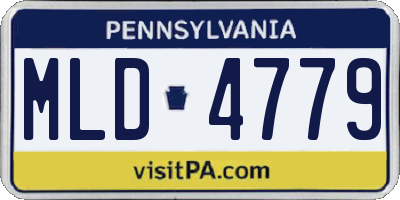 PA license plate MLD4779