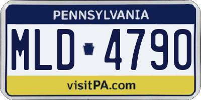 PA license plate MLD4790