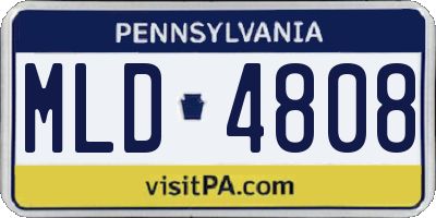 PA license plate MLD4808