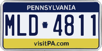 PA license plate MLD4811
