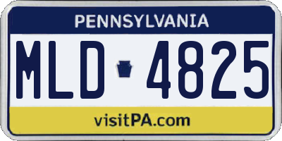 PA license plate MLD4825