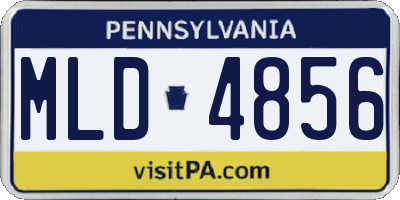 PA license plate MLD4856