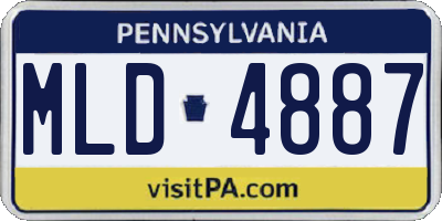PA license plate MLD4887