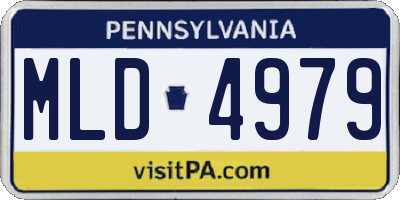 PA license plate MLD4979