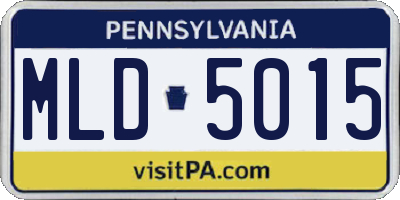 PA license plate MLD5015
