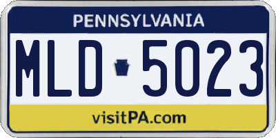 PA license plate MLD5023