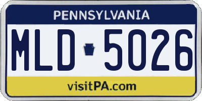 PA license plate MLD5026