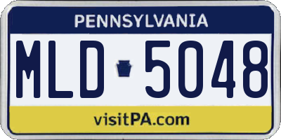 PA license plate MLD5048