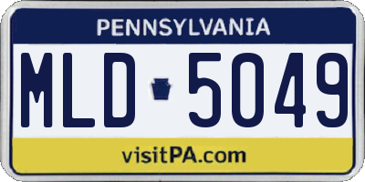 PA license plate MLD5049