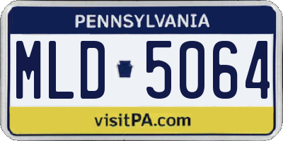 PA license plate MLD5064