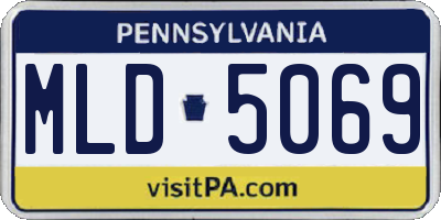 PA license plate MLD5069