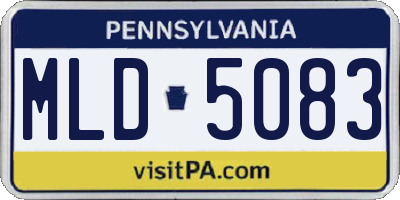 PA license plate MLD5083